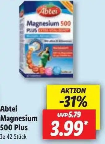 Lidl Abtei magnesium 500 plus Angebot