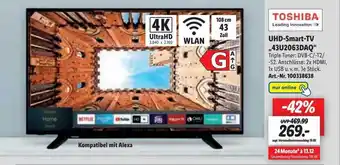 Lidl Uhd-smart-tv „43u2063daq” Angebot