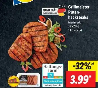 Lidl Grillmeister puten-hacksteaks Angebot