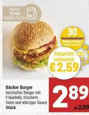 Marktkauf Bäcker burger Angebot