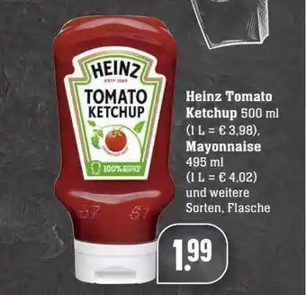 Scheck-in-Center Heinz tomato ketchup mayonnaise Angebot