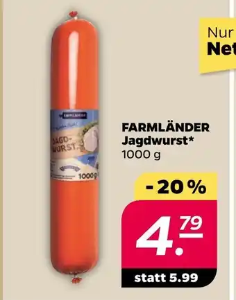 NETTO FARMLANDER Jagdwurst 1 kg Angebot