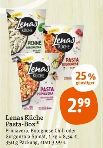 tegut Lenas Küche Pasta Box 350 g Packung Angebot