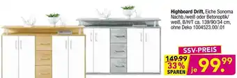 Möbel Boss Highboard Drift Angebot