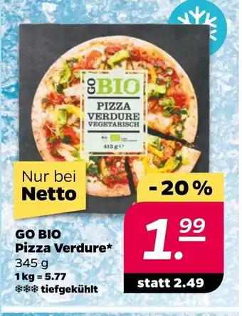 NETTO Go Bio Pizza Verdure 345g Angebot