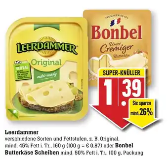 nah & gut Leerdammer oder Bonbel Butterkäse Scheiben 100g Angebot