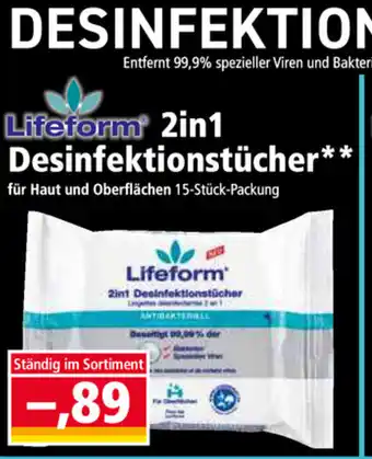 Norma Lifeform 2in1 Desinfektionstücher Angebot
