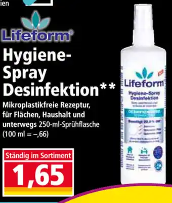 Norma Lifeform Hygiene Spray Desinfektion 250ml Angebot