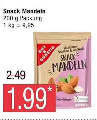 Marktkauf Gut & gunstig snack mandeln Angebot