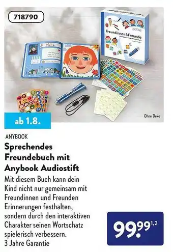 Aldi Nord Anybook sprechendes freudebuch mit anybook audiostift Angebot