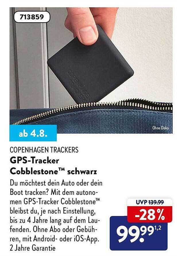 Aldi Nord Copenhagen trackers gps-tracker cobblestone schwarz Angebot