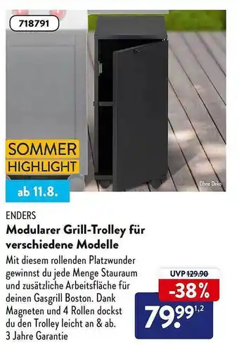 Aldi Nord Enders modularer grill-trolley für verschiedene modelle Angebot