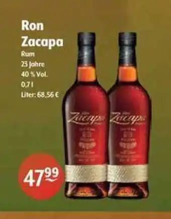 Getränke Hoffmann Ron zacapa rum Angebot