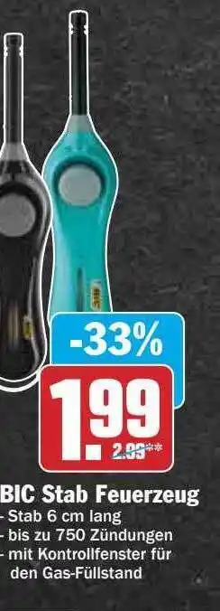 Hit Bic stab feurzeug Angebot