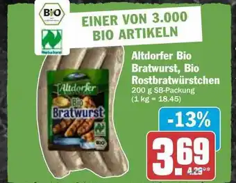 Hit Altdorfer bio bratwurst, bio rostbratwürst, bio rostbratwürstchen Angebot