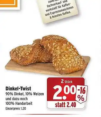 Wasgau Dinkel-twist Angebot