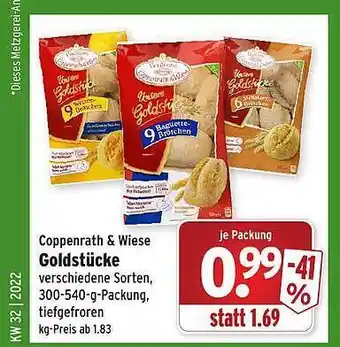 Wasgau Coppenrath & wiese goldstücke Angebot