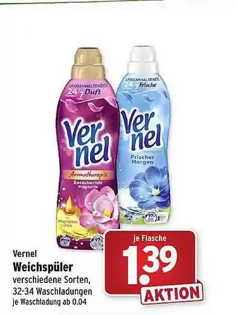 Wasgau Vernel weichspüler Angebot