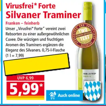 Norma Virusfrei Forte Silvaner Traminer 0,75L Angebot