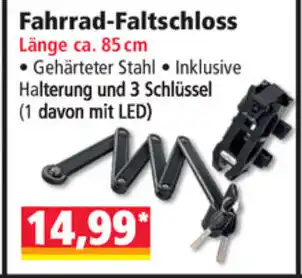 Norma Fahrrad Faltschloss Länge ca. 85cm Angebot