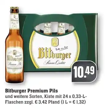 nah & gut Bitburger Premium Pils 24x0,33L Angebot