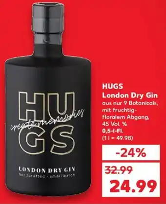 Kaufland Hugs London Dry Gin 0,5 L-Fl. Angebot