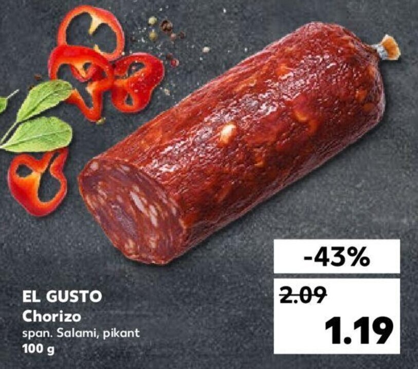 El Gusto Chorizo 100 g Angebot bei Kaufland