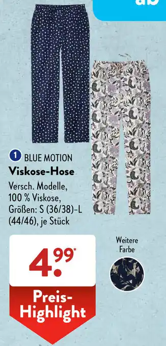 Aldi Süd Blue Motion Viskose Hose Angebot