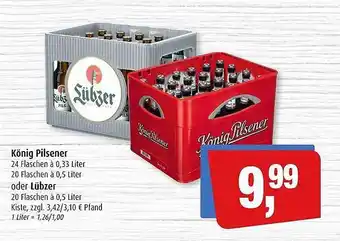 Markant Markt König pilsener oder lübzer Angebot