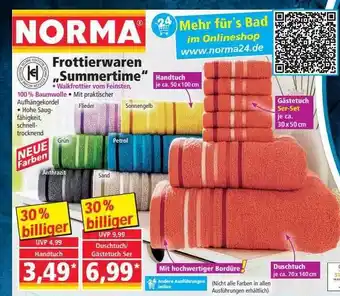 Norma Frottierwaren „summertime” Angebot