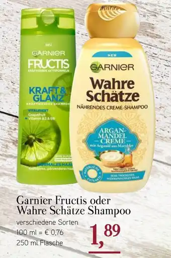 Dornseifer Garnier Fructis oder Wahre Schätze Shampoo 250ml Angebot