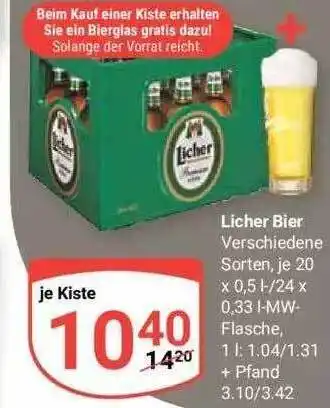 Globus Licher bier Angebot