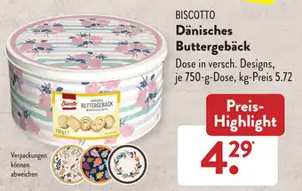 Aldi Süd Biscotto Dänisches Buttergebäck 750 g Dose Angebot