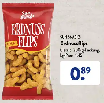 Aldi Süd Sun Snacks Erdnussflips Classic 200 g Packung Angebot