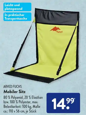 Aldi Süd Arved Fuchs Mobiler Sitz Angebot