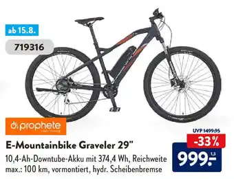 Aldi Süd Prophete E-Mountainbike Graveler 29" Angebot