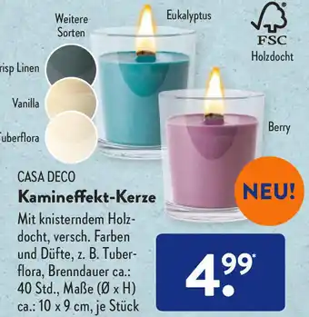 Aldi Süd Casa Deco Kamineffekt Kerze Angebot