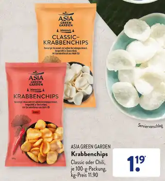 Aldi Süd Asia Green Garden Krabbenchips 100 g Packung Angebot