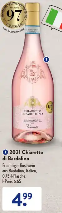 Aldi Süd 2021 Chiaretto di Bardolino 0,75 L Flasche Angebot