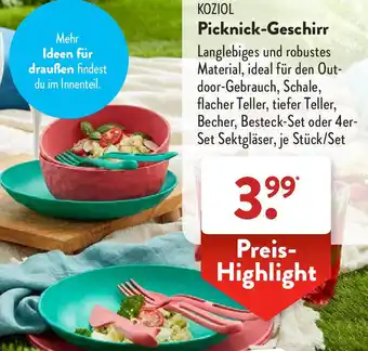 Aldi Süd Koziol Picknick Geschirr Angebot