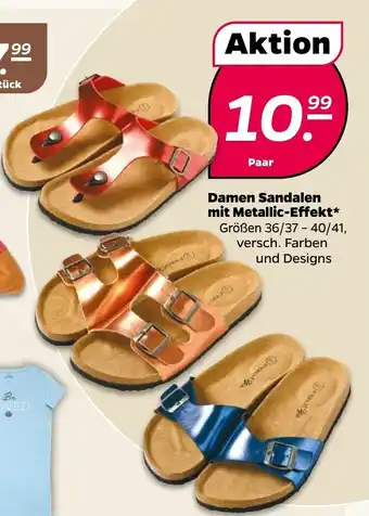 NETTO Damen Sandalen mit Metallic-Effekt 36/37-40/41 Angebot