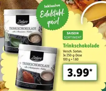 Lidl Saison Sortiment Trinkschokolade 250g Dose Angebot