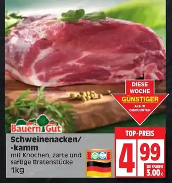 Edeka Bauern Gut Schweinenacken/-kamm 1kg Angebot