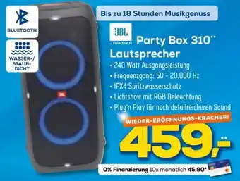 Euronics JBL Partybox 310 Lautsprecher Angebot