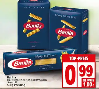 Elli Markt Barilla Italienische Pasta 500g Angebot