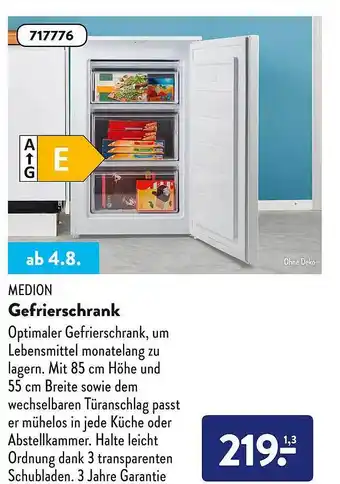 Aldi Süd Medion gefrierschrank Angebot