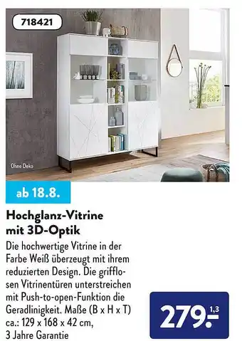 Aldi Süd Hochglanz-vitrine mit 3d-optik Angebot