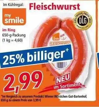 Norma My smile fleischwurst Angebot