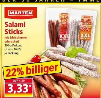 Norma Marten salami sticks Angebot