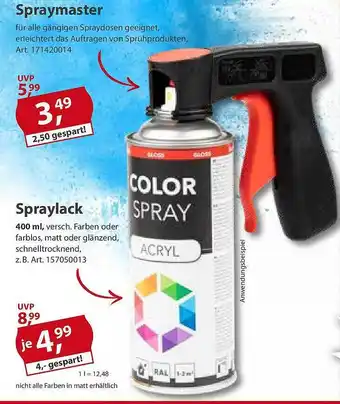 Sonderpreis Baumarkt Spraymaster oder spraylack Angebot